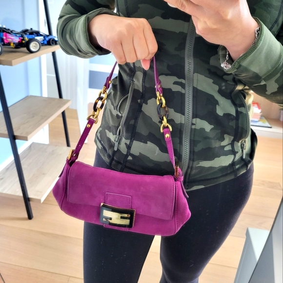 Fendi small shoulder handbag in purple,hobo bag - Picture 11 of 12